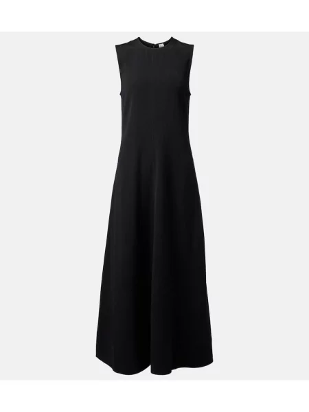 Rochie maxi Toteme cu dungi de costum negru