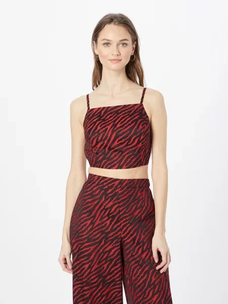 Nasty Gal Top roșu negru