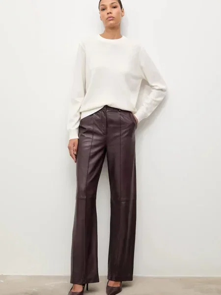 Answear.LAB pantaloni straight pentru femei din piele