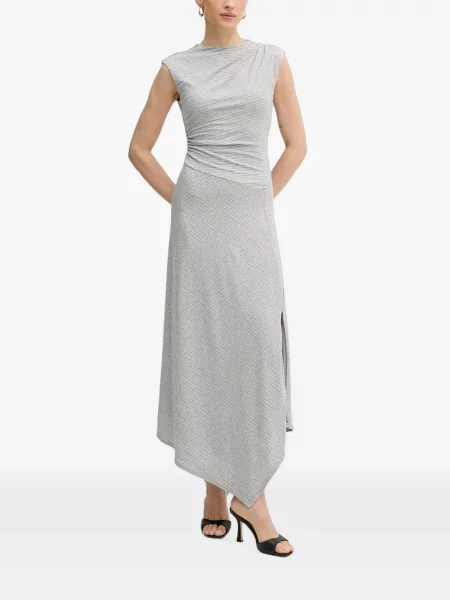 Rochie Guess cu dungi asimetrică gri
