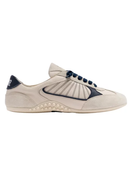 Sneakersy P448 skórzane beżowe