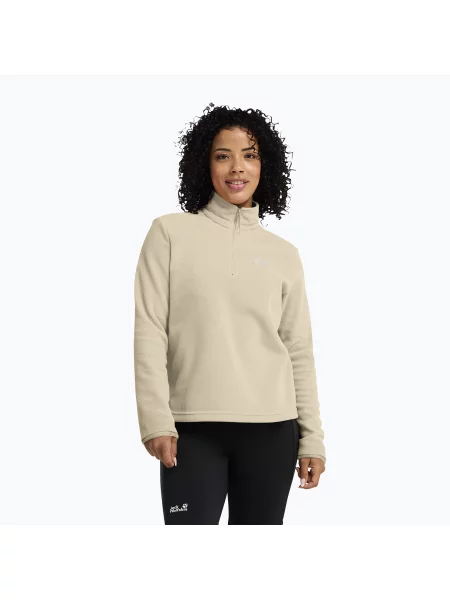 Bluză fleece pentru femei Jack Wolfskin Taunus Half Zip oyster