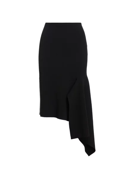 Fustă Essentiel Antwerp asimetrică drapată negru