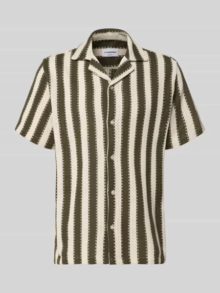 Nowoczesny krój modern fit koszula casualowa z kołnierzem z połami Lindbergh