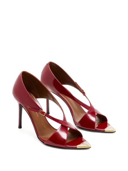 Сандали Giuseppe Zanotti с кристали червено