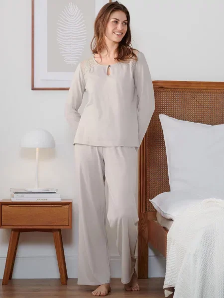 Низ піжами Tchibo бавовна/модал бежевий