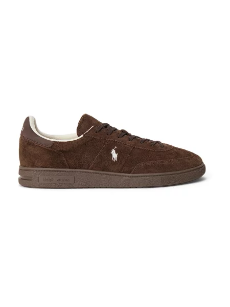 Sneakerși Polo Ralph Lauren din piele maro