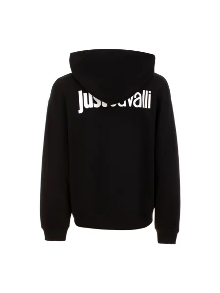 Bluza z kapturem Just Cavalli z kapturem czarna