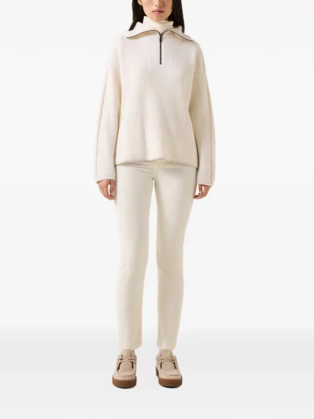 Pantaloni Bogner de catifea cord alb