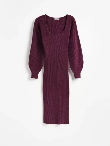 Reserved Rochie cu conținut ridicat de violet-închis violet