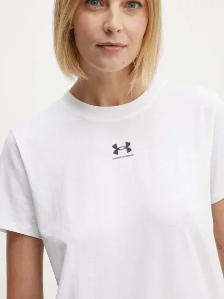 Under Armour tričko s bavlnou Campus Core bílé