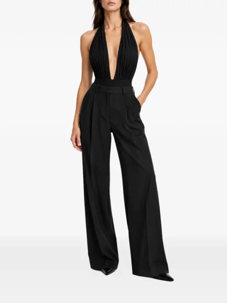 Body Norma Kamali cu gât halter negru