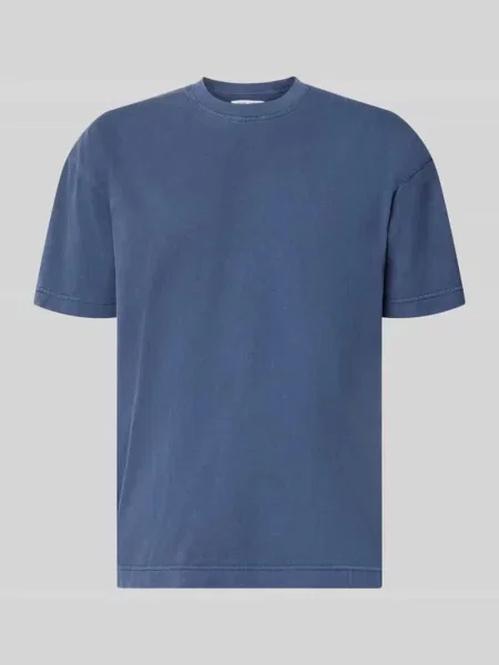 T-shirt z okrągłym dekoltem model JOEL' Samsoe Samsoe granatowa