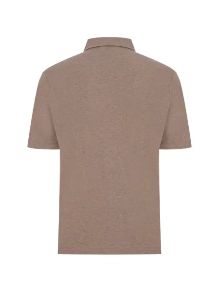 Tricou polo Megusta melange maro