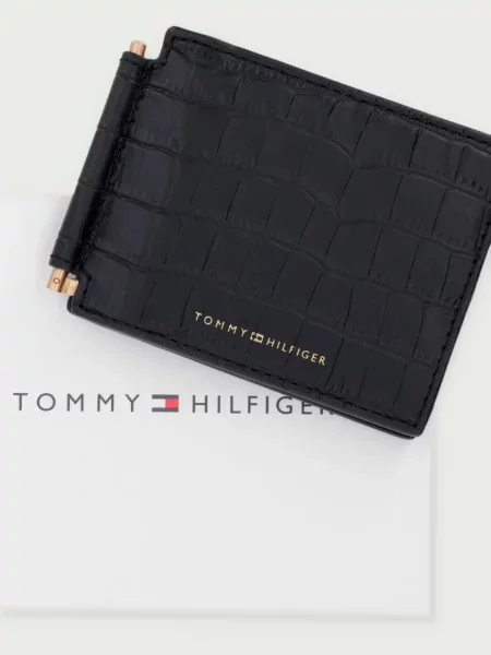 Tommy Hilfiger портфейл мъжки от кожа черно
