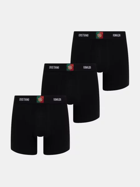 Cristiano Ronaldo boxerky pánske s bavlnou x WORLD CUP 26 čierna