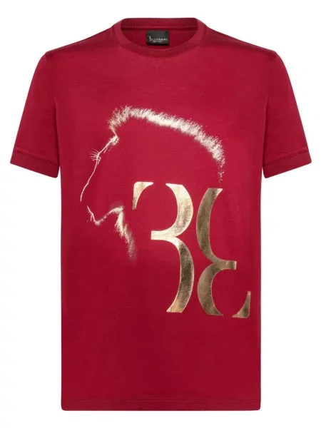 Tricou Billionaire cu imagine cu decolteu rotund roșu