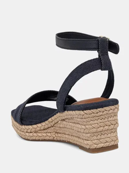 Sandály Tommy Hilfiger TOMMY HILFIGER ESPAD MID WEDGE tmavomodrá