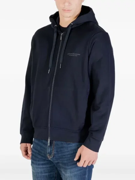 Hanorac cu glugă Armani Exchange cu imagine albastru