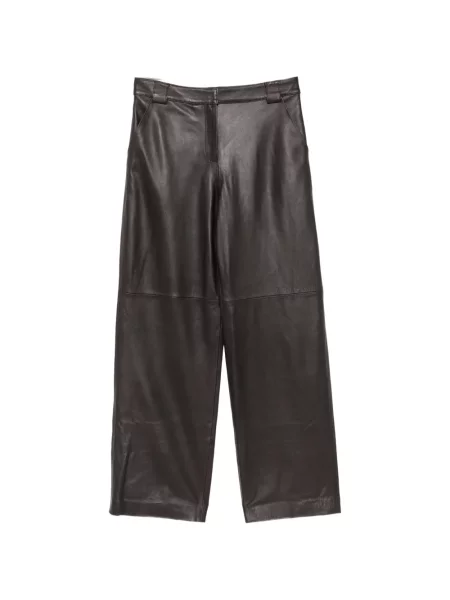 Pantaloni Liviana Conti din piele maro