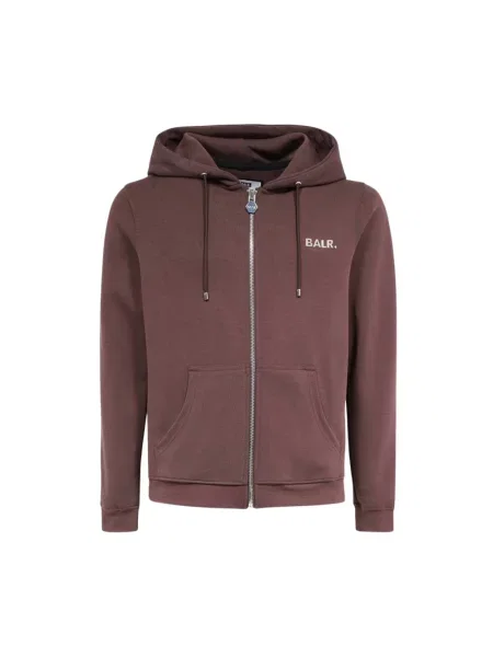 Dzianinowa bluza z kapturem Balr. brązowa