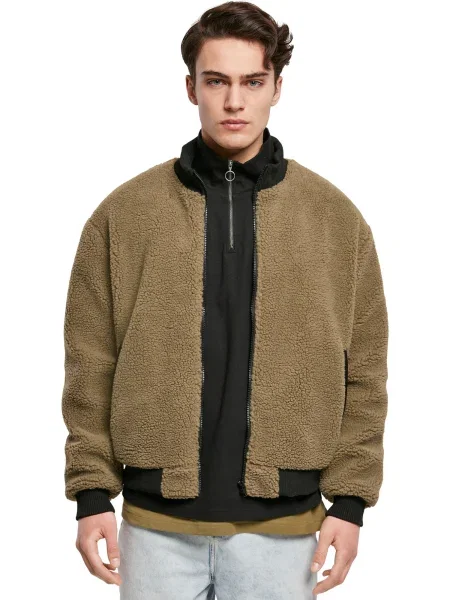Urban Classics Přechodná bunda mokka černá