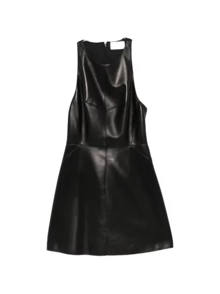 Rochie mini Givenchy din piele fără mâneci negru