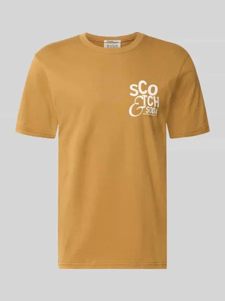 Koszulka z nadrukiem logo krój regular fit Scotch & Soda