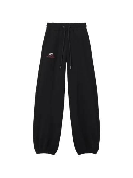 Pantaloni Off-white cu imagine alergare alb