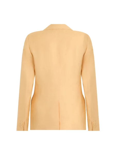 Lniana marynarka Weekend Max Mara pomarańczowa