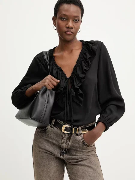 Кожаная сумка Karl Lagerfeld K/Autograph с автографом черная