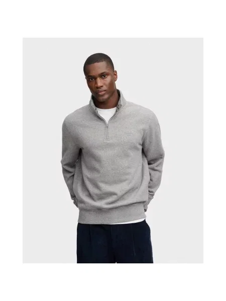 Bluza damska Superdry Essential Serif Logo Half Zip jasny S szary