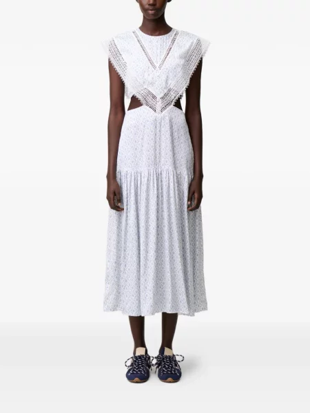 Sukienka koronkowa Claudie Pierlot koronkowa biała