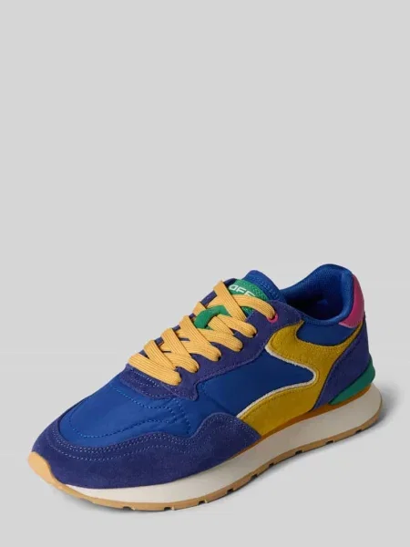 Sneakersy z mieszanki skóry z detalem z logo model City' Hoff niebieskie