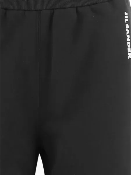 Pantaloni Jil Sander cu imagine alergare negru
