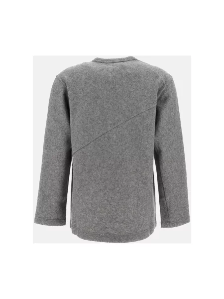 Bluza Comme Des Garcons wełniana z długim rękawem szara