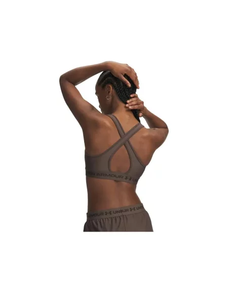 Stanik sportowy Under Armour Crossback Medium Impact Marron czarny