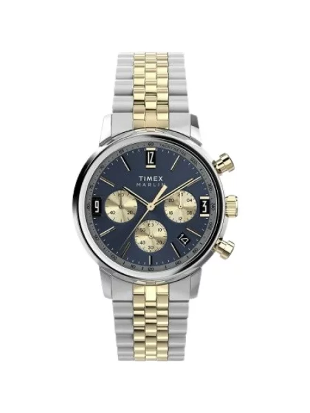 Lniany zegarek Timex niebieski