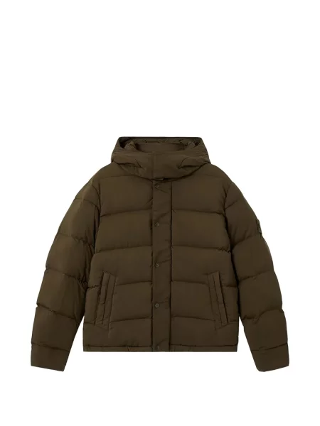 Geacă cu puf Stone Island de lână cu strasuri verde