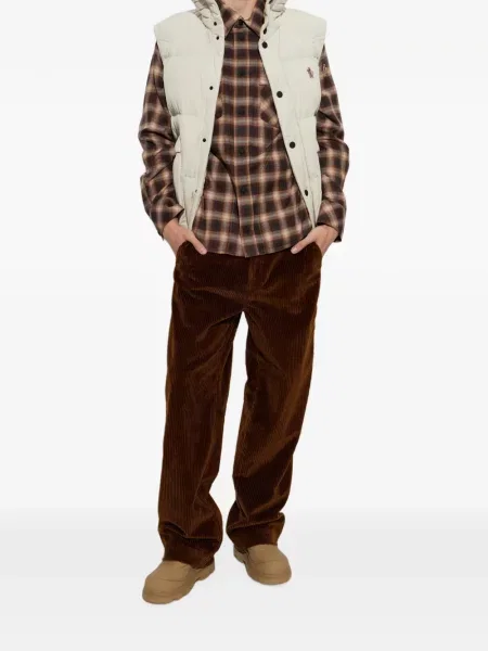 Pantaloni Moncler Grenoble de catifea cord maro