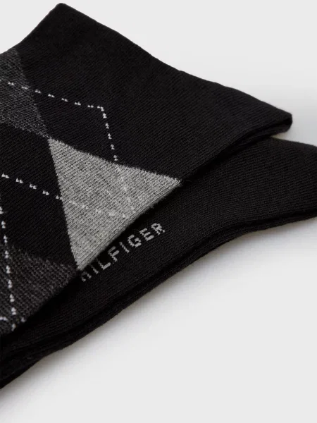 Клетчатые носки Tommy Hilfiger черные