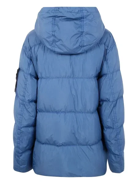 Geacă cu puf Stone Island cu strasuri albastru