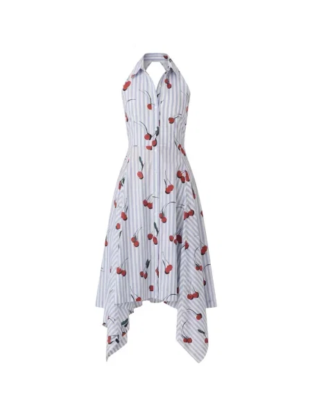 Rochie midi Monse cu imagine albastru