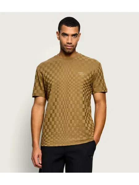 BOSS GREEN Tricou TS_PS Jacq | Boss x Porsche | Relaxed fit verde