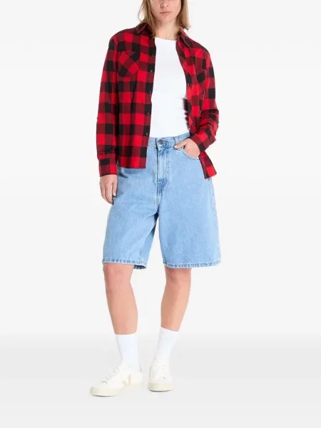 Cămașă Urban Classics în carouri de flanelă roșu