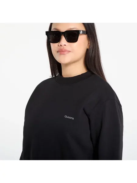 Φούτερ Queens Sweats Essential Crewneck Black XS μαύρο