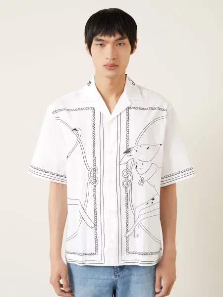 Jacquemus Košile Resort La Chemise Jean Comfort Fit bílá