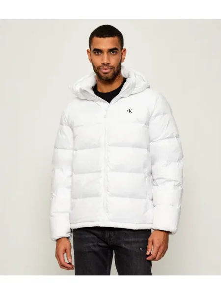 Geacă de blugi Calvin Klein Jeans alb