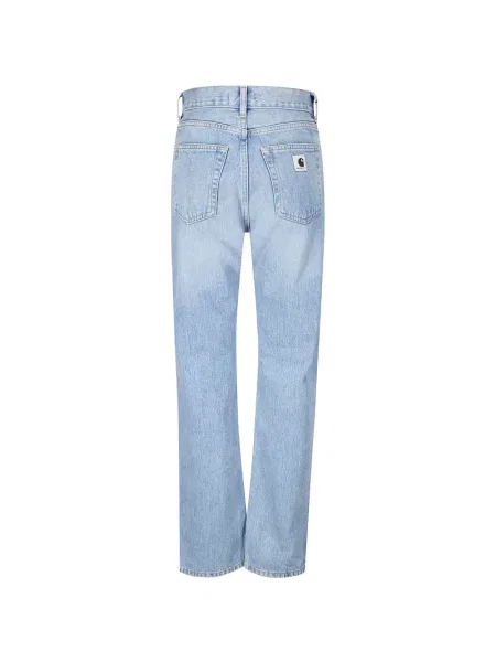 Hlače Carhartt Wip s autogramom plava