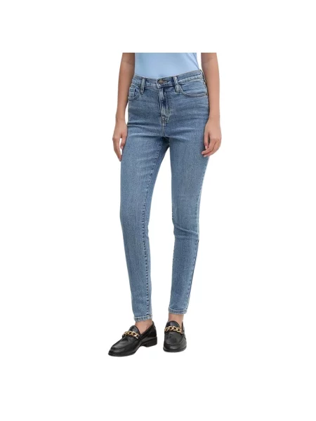 Skinny jeansy skinny Dkny niebieskie